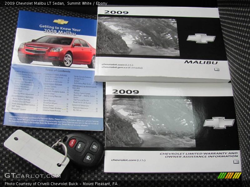 Summit White / Ebony 2009 Chevrolet Malibu LT Sedan