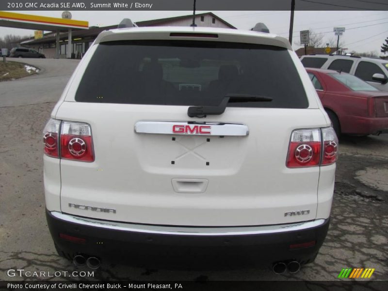 Summit White / Ebony 2010 GMC Acadia SLE AWD