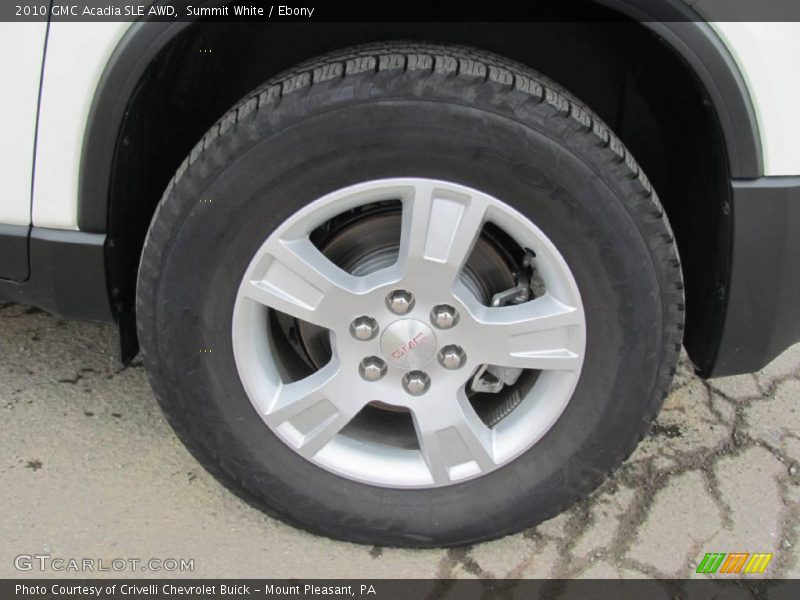 Summit White / Ebony 2010 GMC Acadia SLE AWD