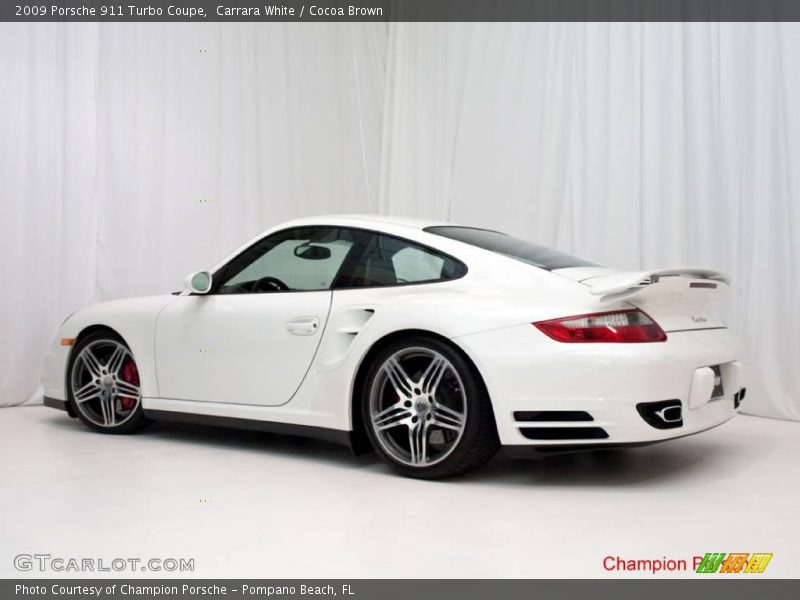 Carrara White / Cocoa Brown 2009 Porsche 911 Turbo Coupe
