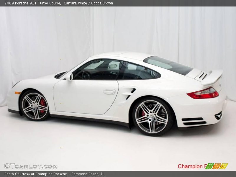 Carrara White / Cocoa Brown 2009 Porsche 911 Turbo Coupe