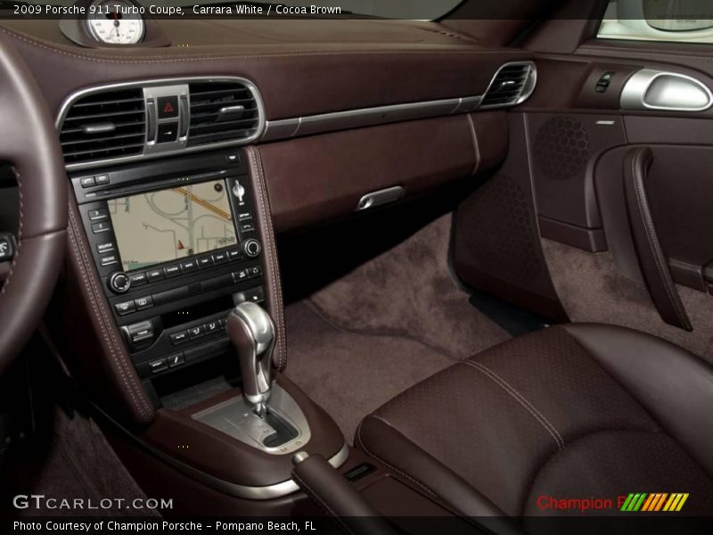 Carrara White / Cocoa Brown 2009 Porsche 911 Turbo Coupe