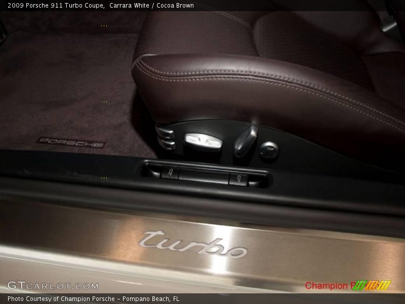 Carrara White / Cocoa Brown 2009 Porsche 911 Turbo Coupe