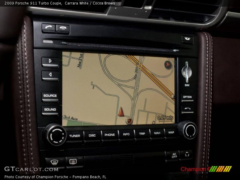 Carrara White / Cocoa Brown 2009 Porsche 911 Turbo Coupe