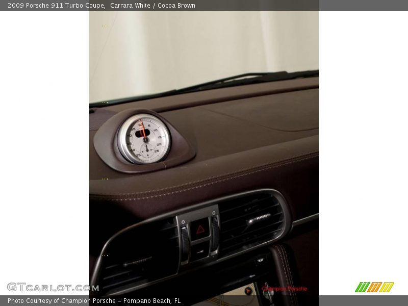Carrara White / Cocoa Brown 2009 Porsche 911 Turbo Coupe