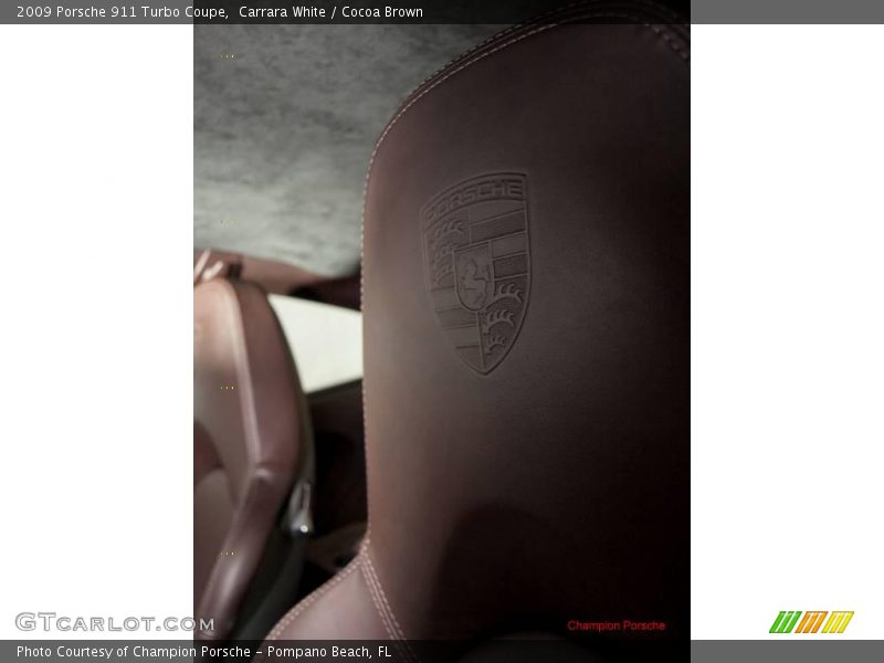 Carrara White / Cocoa Brown 2009 Porsche 911 Turbo Coupe