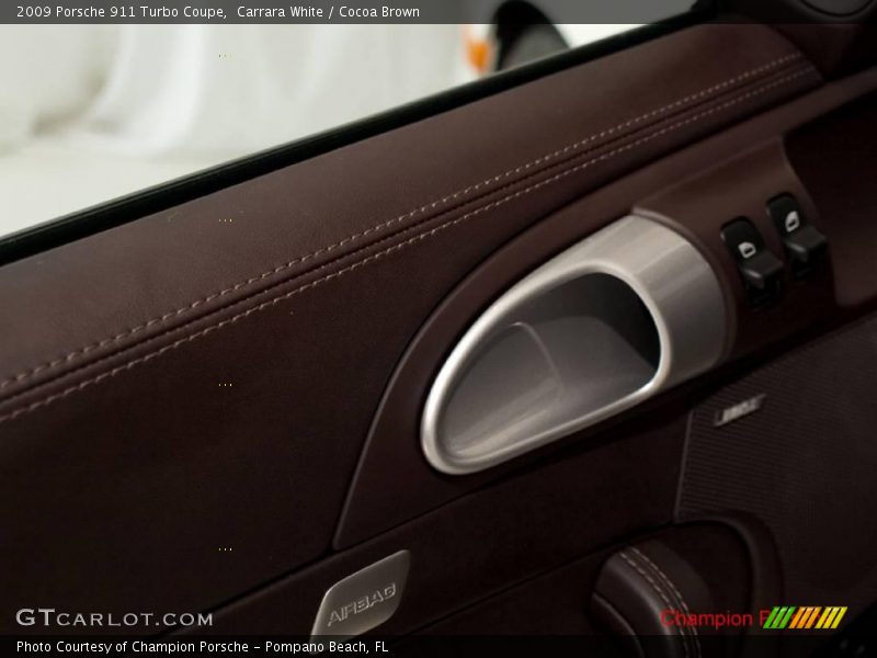 Carrara White / Cocoa Brown 2009 Porsche 911 Turbo Coupe