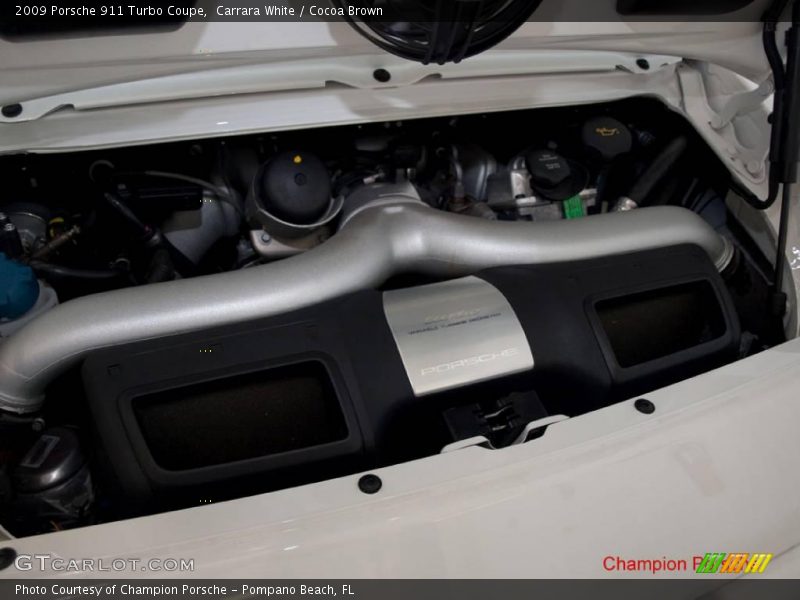 Carrara White / Cocoa Brown 2009 Porsche 911 Turbo Coupe