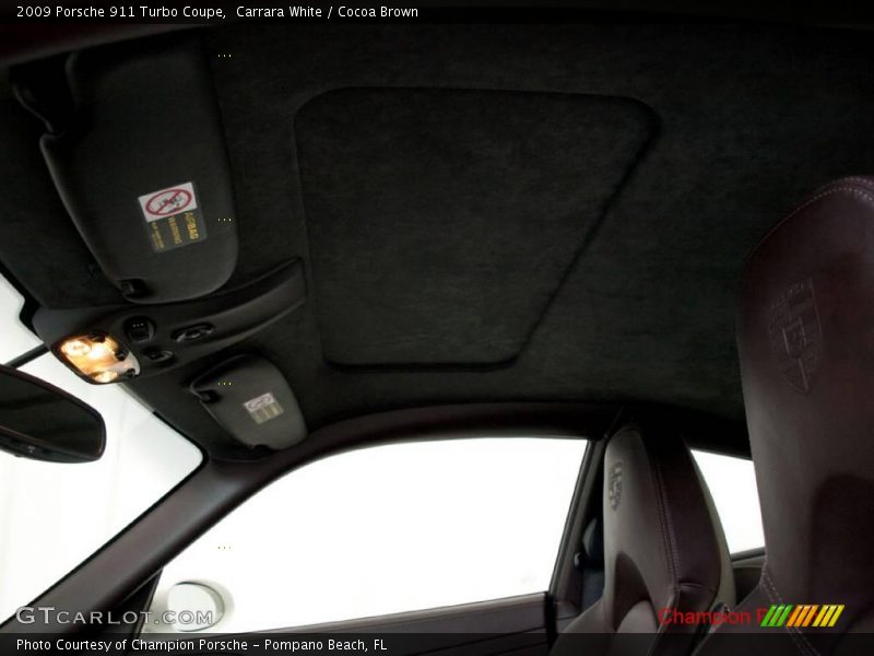 Carrara White / Cocoa Brown 2009 Porsche 911 Turbo Coupe