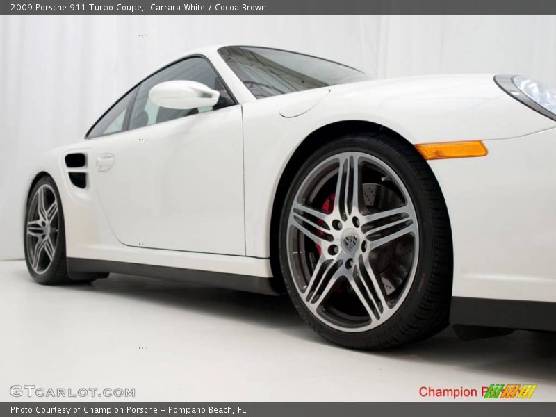 Carrara White / Cocoa Brown 2009 Porsche 911 Turbo Coupe