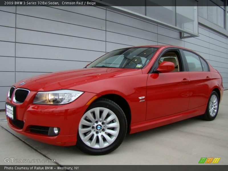 Crimson Red / Beige 2009 BMW 3 Series 328xi Sedan