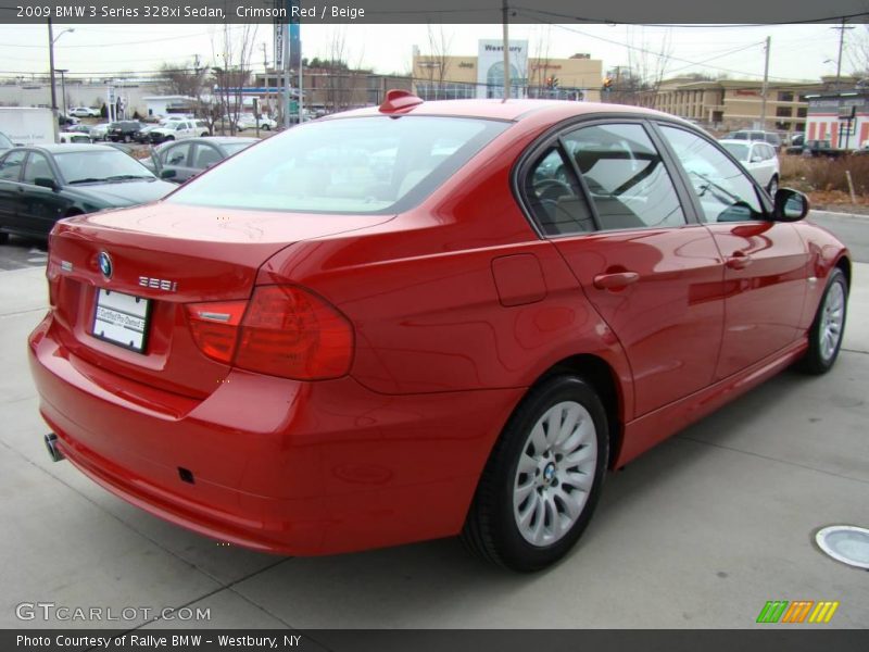 Crimson Red / Beige 2009 BMW 3 Series 328xi Sedan