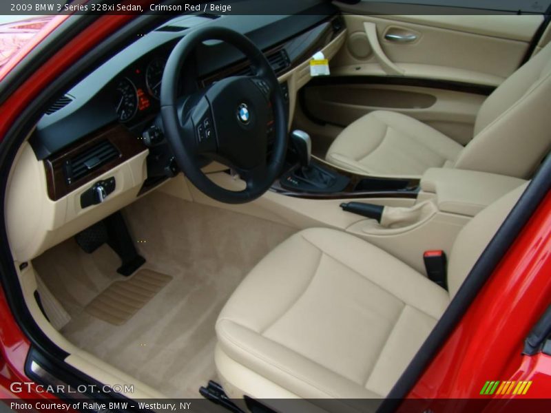 Crimson Red / Beige 2009 BMW 3 Series 328xi Sedan
