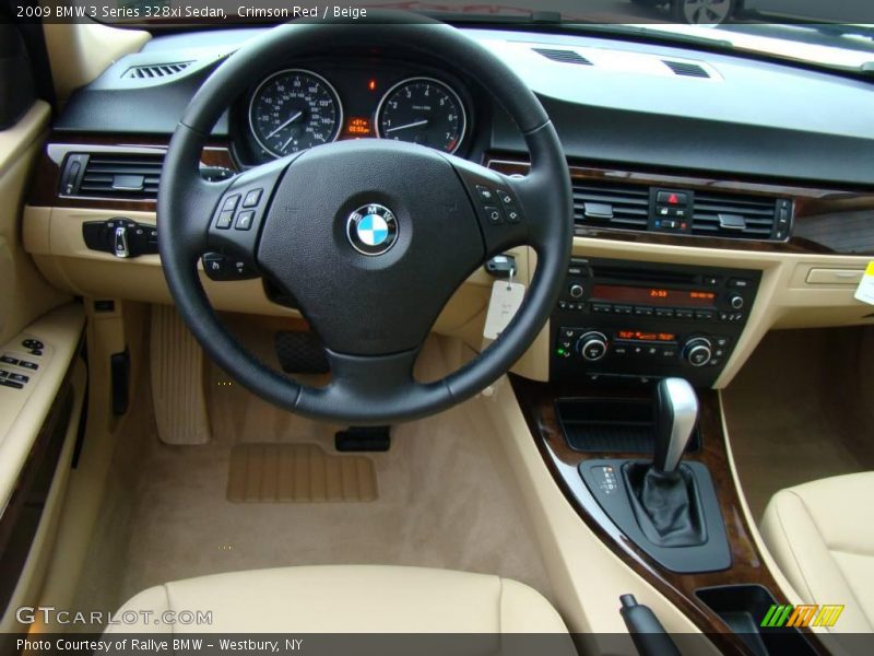 Crimson Red / Beige 2009 BMW 3 Series 328xi Sedan