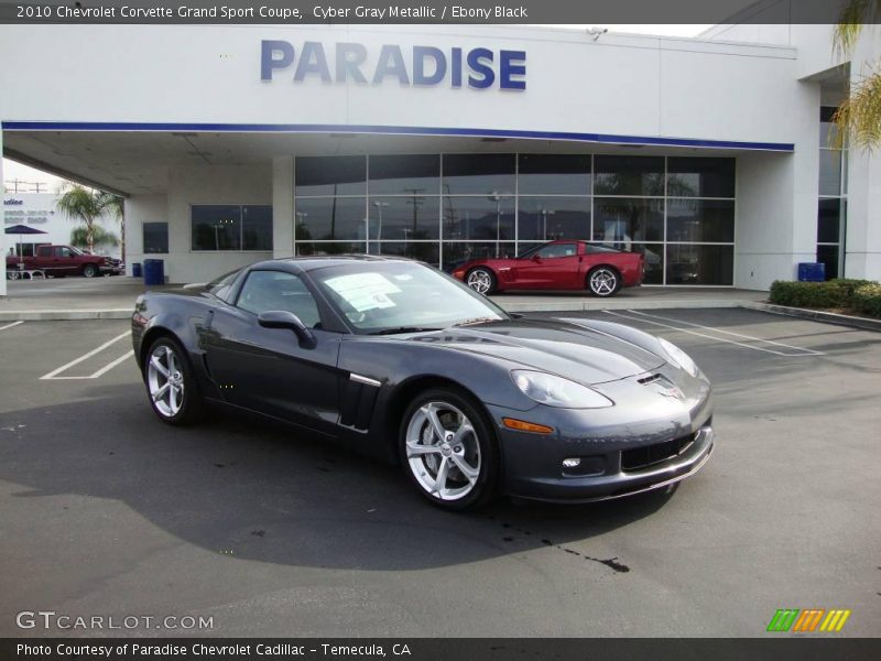 Cyber Gray Metallic / Ebony Black 2010 Chevrolet Corvette Grand Sport Coupe