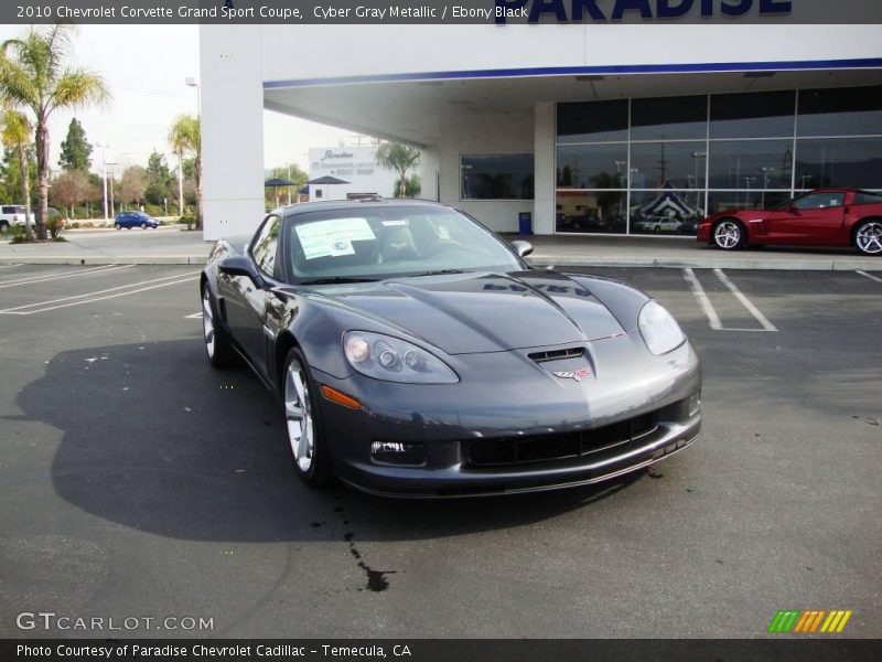 Cyber Gray Metallic / Ebony Black 2010 Chevrolet Corvette Grand Sport Coupe