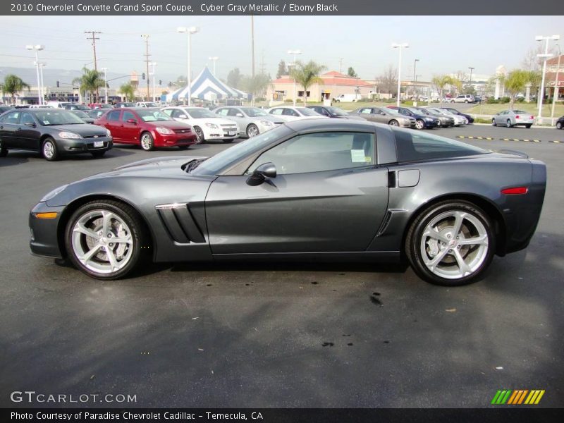 Cyber Gray Metallic / Ebony Black 2010 Chevrolet Corvette Grand Sport Coupe