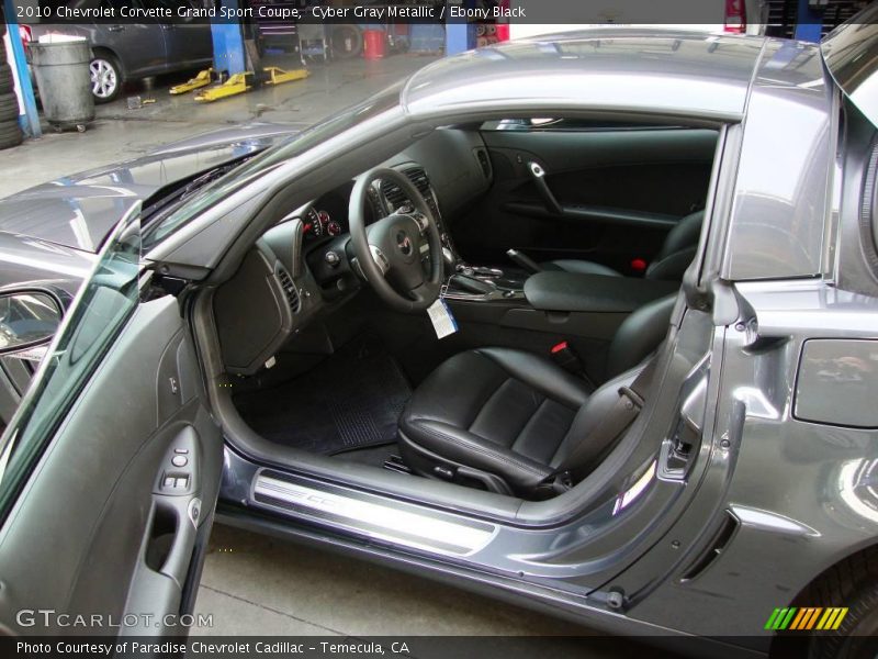 Cyber Gray Metallic / Ebony Black 2010 Chevrolet Corvette Grand Sport Coupe