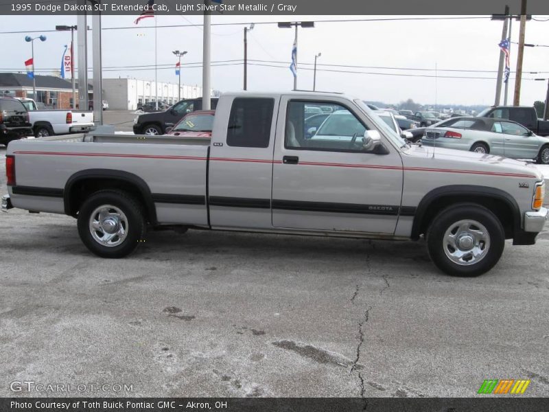 Light Silver Star Metallic / Gray 1995 Dodge Dakota SLT Extended Cab