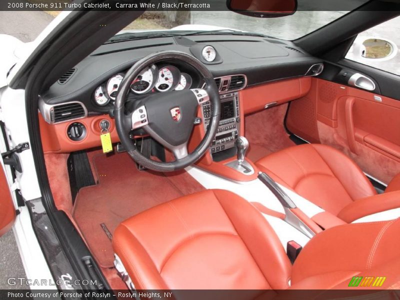 Carrara White / Black/Terracotta 2008 Porsche 911 Turbo Cabriolet