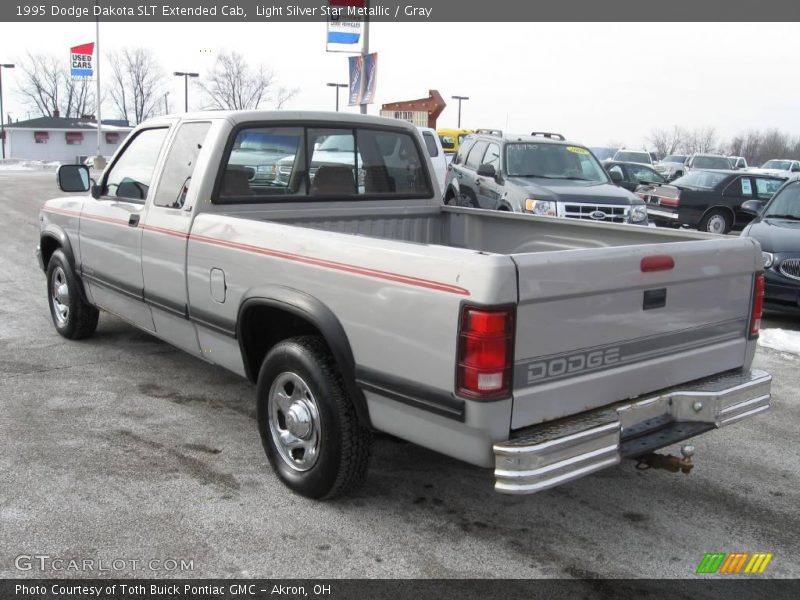 Light Silver Star Metallic / Gray 1995 Dodge Dakota SLT Extended Cab