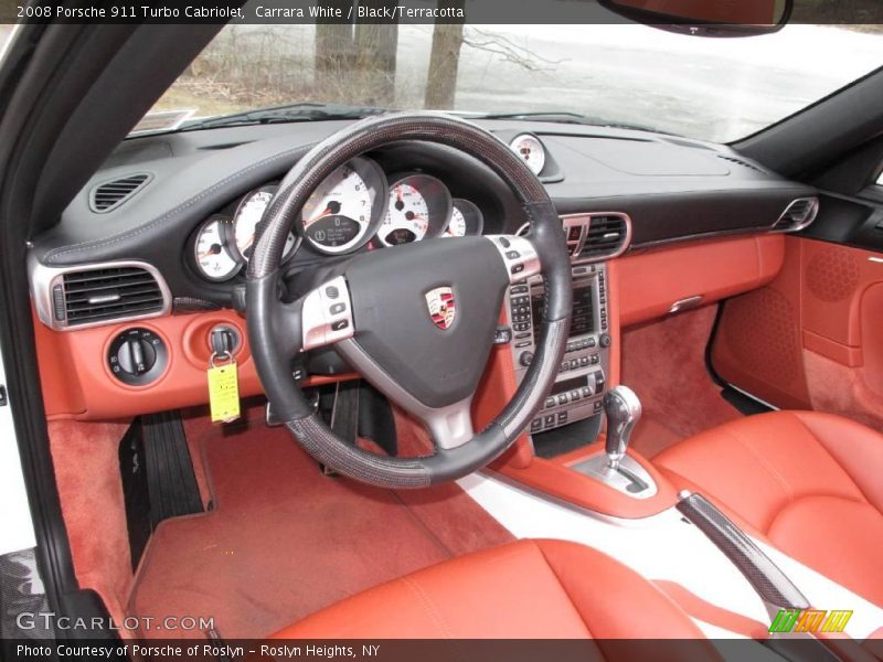 Carrara White / Black/Terracotta 2008 Porsche 911 Turbo Cabriolet