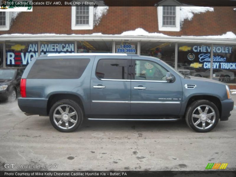 Blue Chip / Ebony 2008 Cadillac Escalade ESV AWD