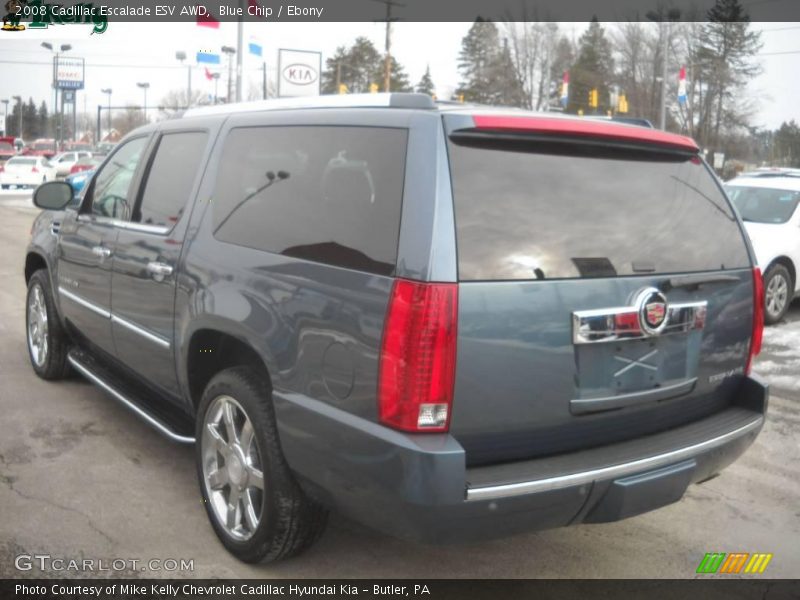 Blue Chip / Ebony 2008 Cadillac Escalade ESV AWD