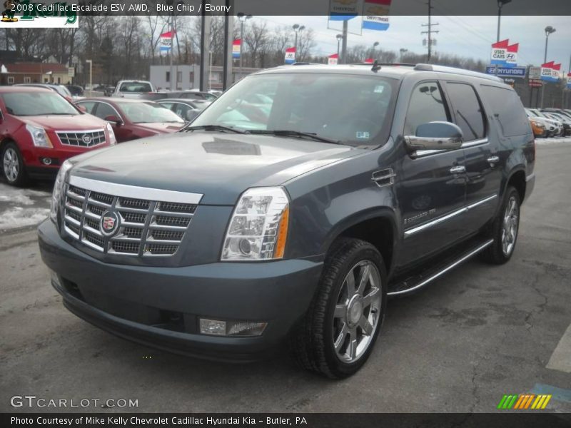 Blue Chip / Ebony 2008 Cadillac Escalade ESV AWD