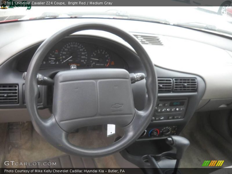 Bright Red / Medium Gray 2001 Chevrolet Cavalier Z24 Coupe