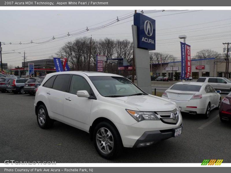 Aspen White Pearl / Parchment 2007 Acura MDX Technology