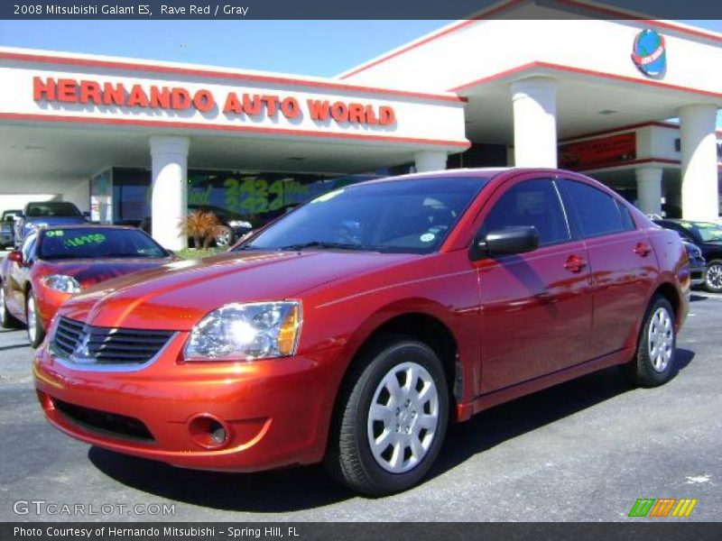 Rave Red / Gray 2008 Mitsubishi Galant ES