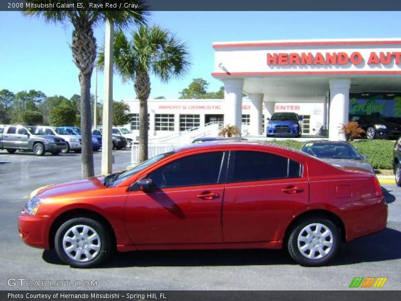 Rave Red / Gray 2008 Mitsubishi Galant ES