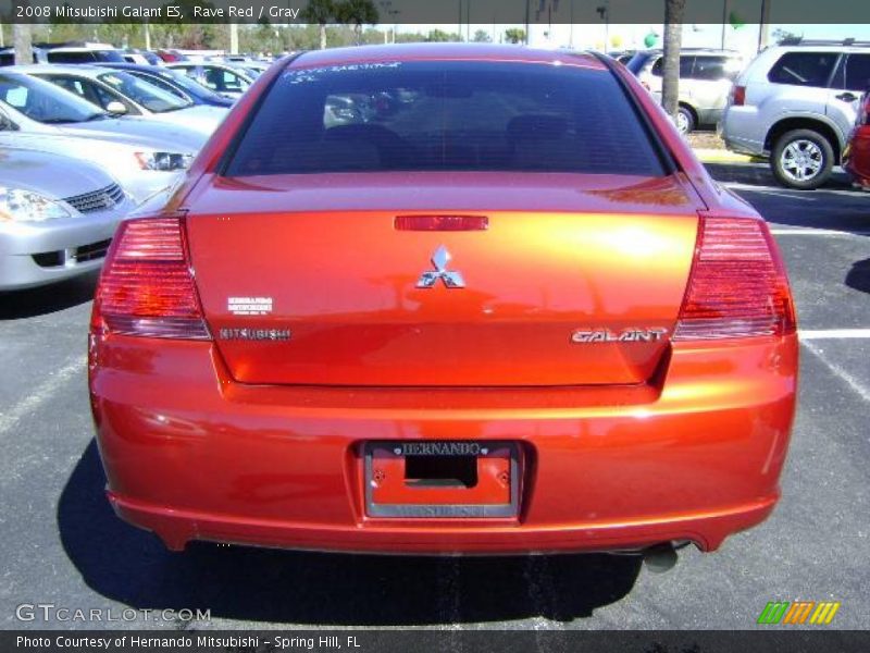 Rave Red / Gray 2008 Mitsubishi Galant ES