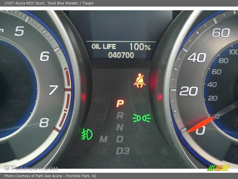Steel Blue Metallic / Taupe 2007 Acura MDX Sport