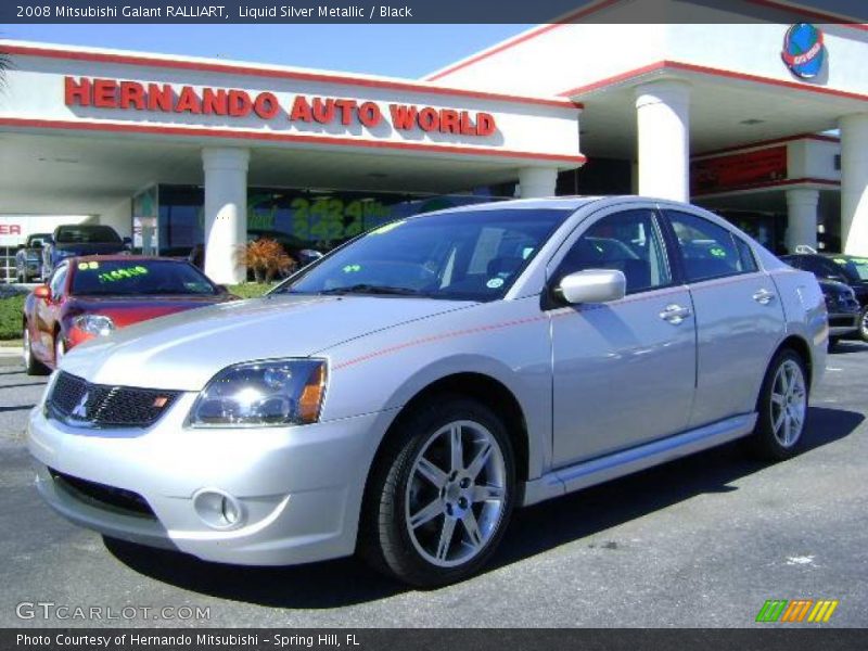 Liquid Silver Metallic / Black 2008 Mitsubishi Galant RALLIART