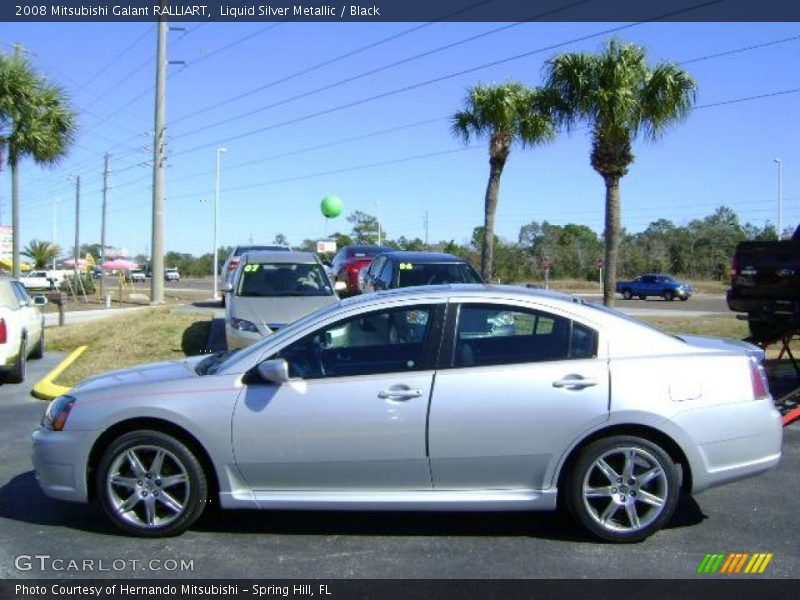 Liquid Silver Metallic / Black 2008 Mitsubishi Galant RALLIART