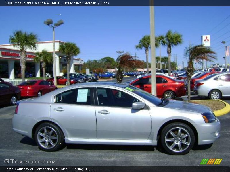 Liquid Silver Metallic / Black 2008 Mitsubishi Galant RALLIART