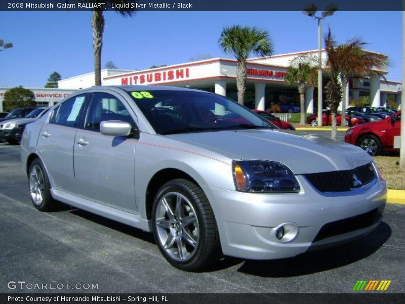 Liquid Silver Metallic / Black 2008 Mitsubishi Galant RALLIART