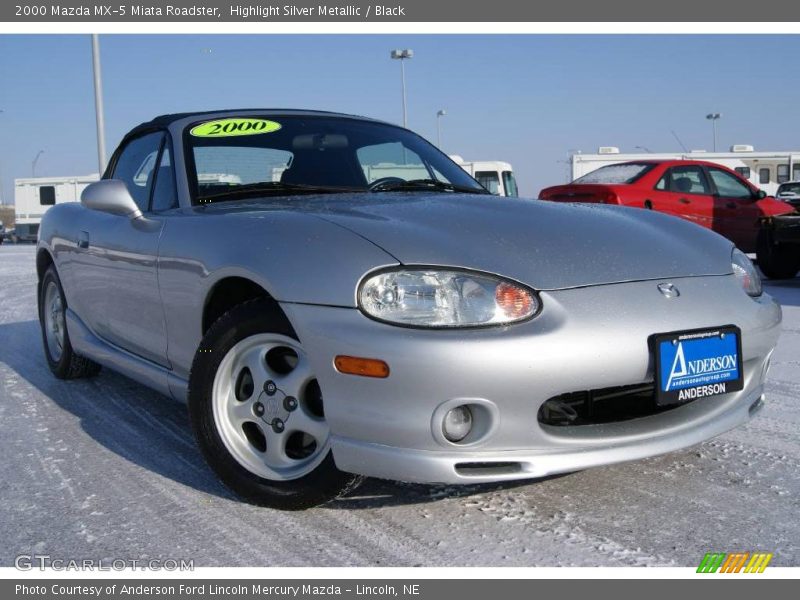 Highlight Silver Metallic / Black 2000 Mazda MX-5 Miata Roadster