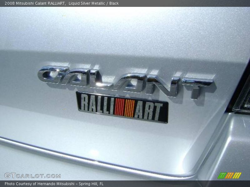 Liquid Silver Metallic / Black 2008 Mitsubishi Galant RALLIART