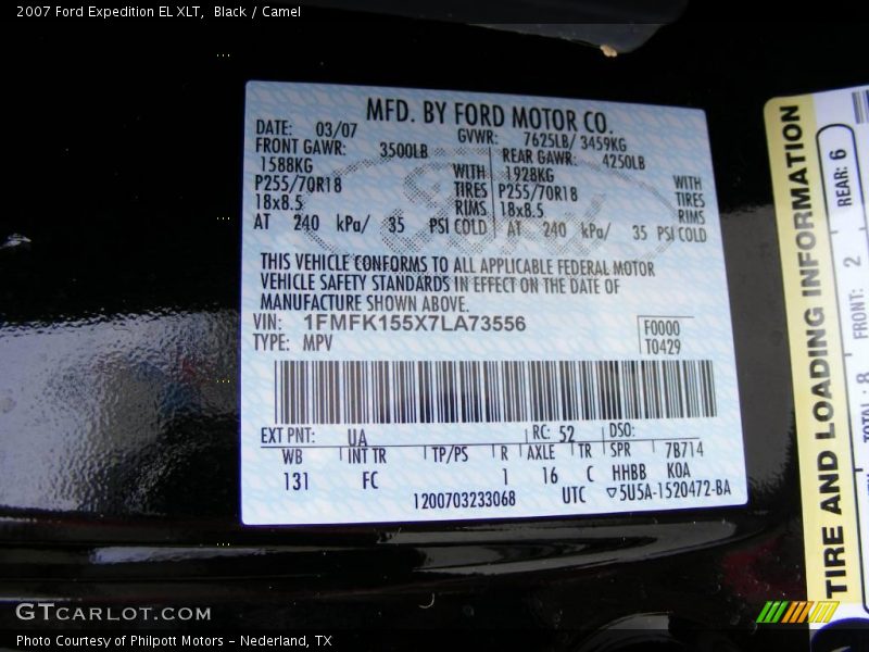 Black / Camel 2007 Ford Expedition EL XLT