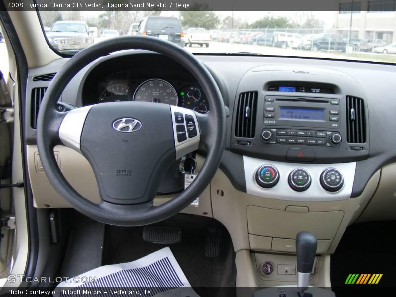 Laguna Sand Metallic / Beige 2008 Hyundai Elantra GLS Sedan