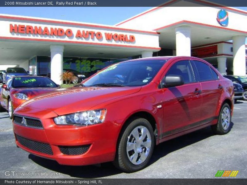 Rally Red Pearl / Black 2008 Mitsubishi Lancer DE
