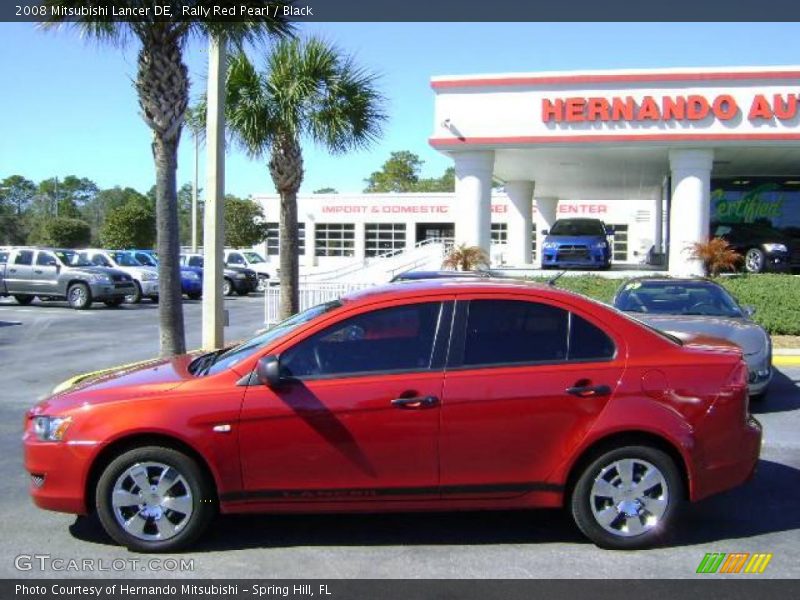 Rally Red Pearl / Black 2008 Mitsubishi Lancer DE