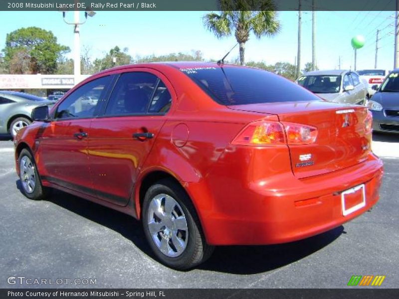 Rally Red Pearl / Black 2008 Mitsubishi Lancer DE