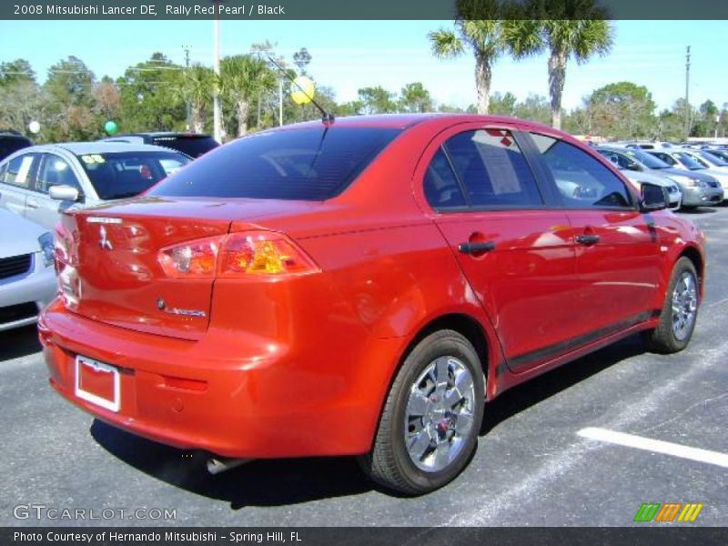 Rally Red Pearl / Black 2008 Mitsubishi Lancer DE