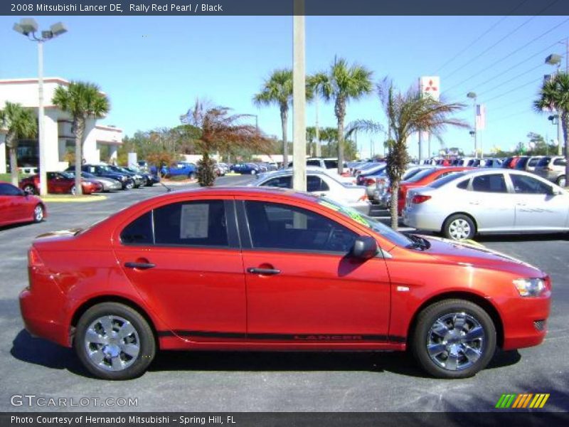 Rally Red Pearl / Black 2008 Mitsubishi Lancer DE