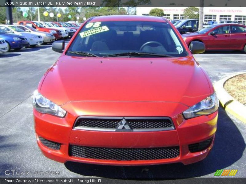 Rally Red Pearl / Black 2008 Mitsubishi Lancer DE