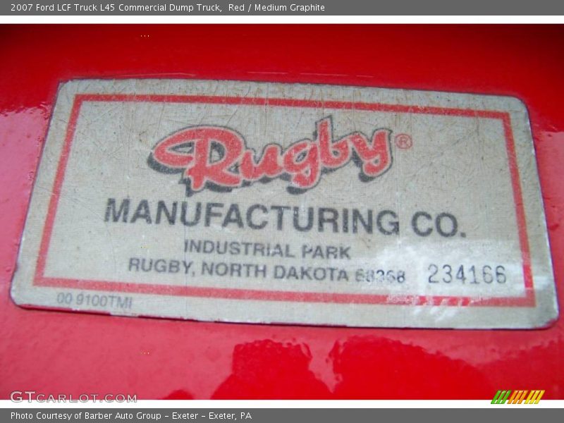 Red / Medium Graphite 2007 Ford LCF Truck L45 Commercial Dump Truck